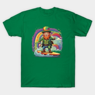 Leprechaun on the surf! #1 T-Shirt